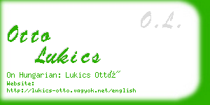 otto lukics business card